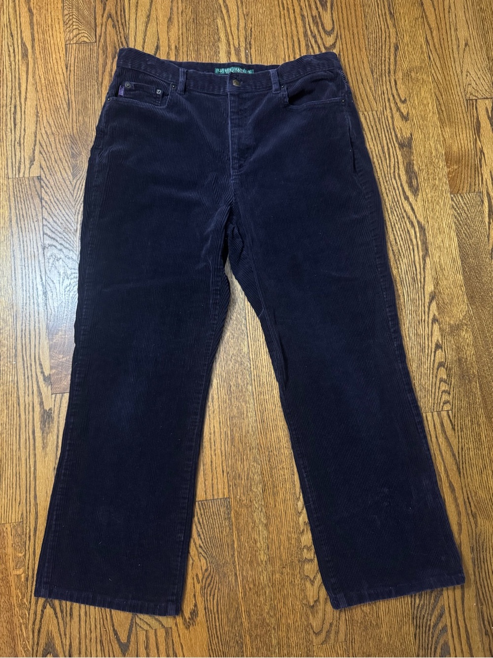 Y2K Lauren Jeans Co Ralph Lauren Purple Corduroy Straight Leg Pants 12